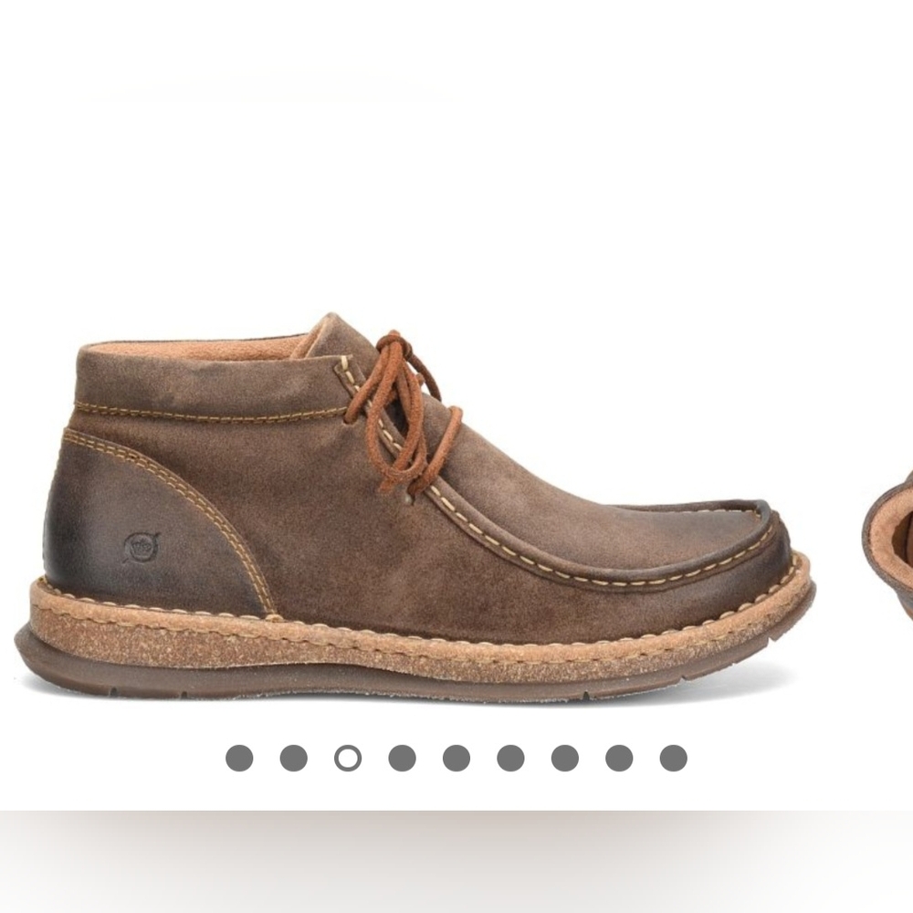 Born Brock Taupe Distressed Men's Brown Leather Ankle Boots